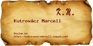 Kutrovácz Marcell névjegykártya