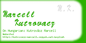 marcell kutrovacz business card